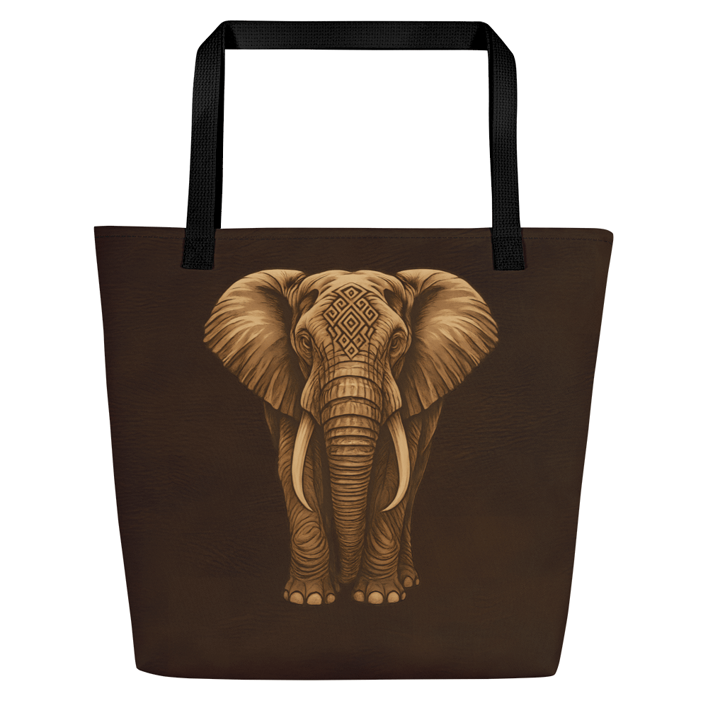 Majestic Elephant Tote Bag | Leather-Look All-Over Print product image (2)