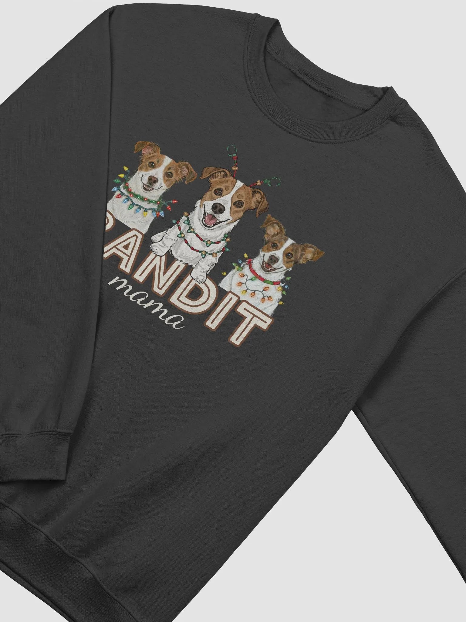 Jack Russell Christmas Mama/Dad, Custom Dark Sweatshirt product image (4)