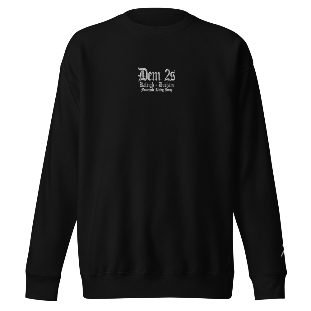 DEM 2s | GOTHIC CREWNECK | FRONT + ARM EMBROIDER product image (2)