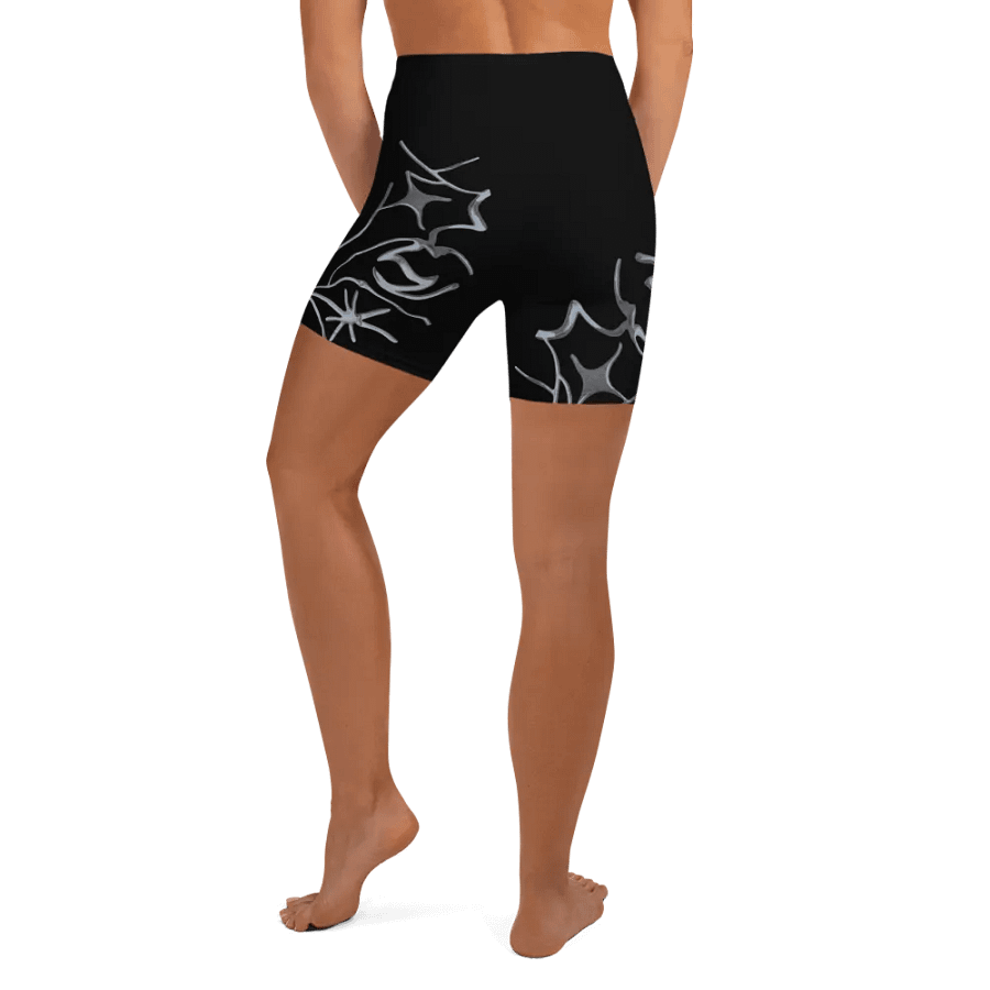 Metallic Flower Yoga Shorts product image (7)