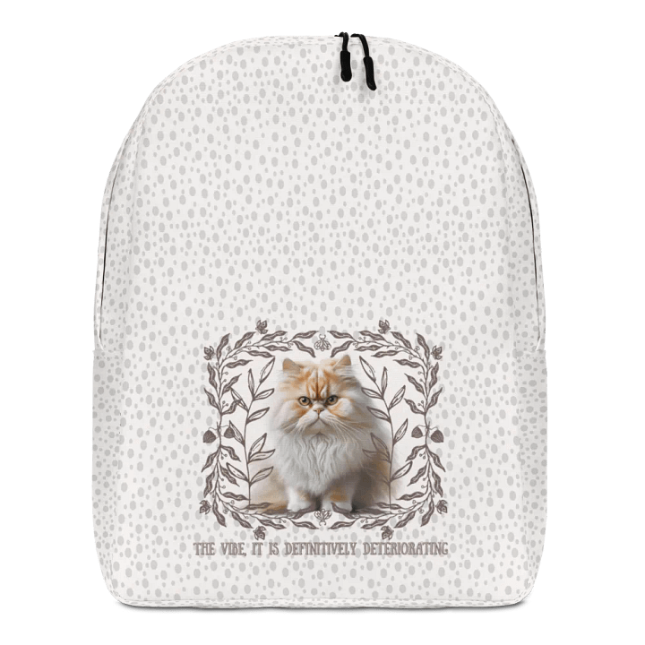 KC, The Vibe Is Deteriorating (floofy cat), Backpack product image (1)