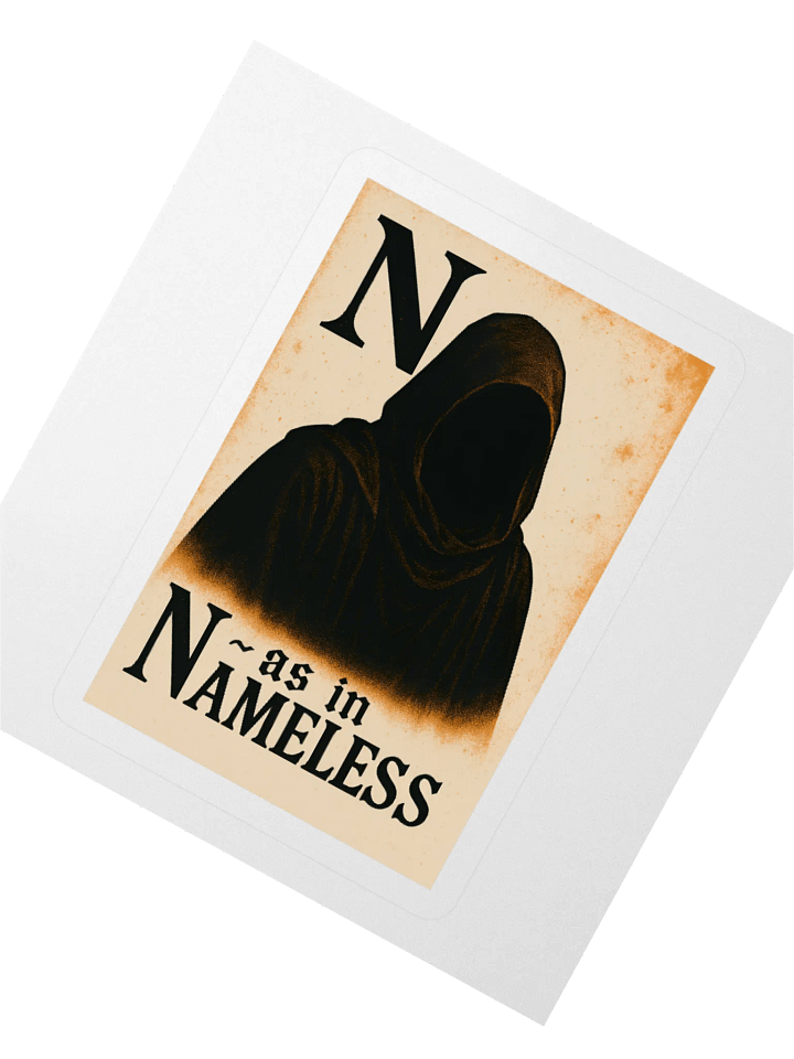 N as in nameless sticker product image (5)