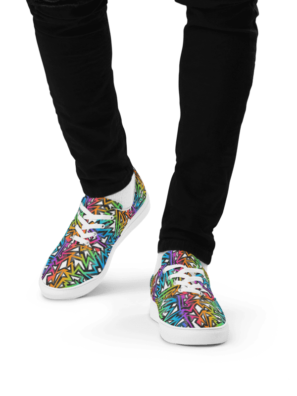 Rainbow Sparkle | Men's Lace-Up Canvas Shoes product image (3)