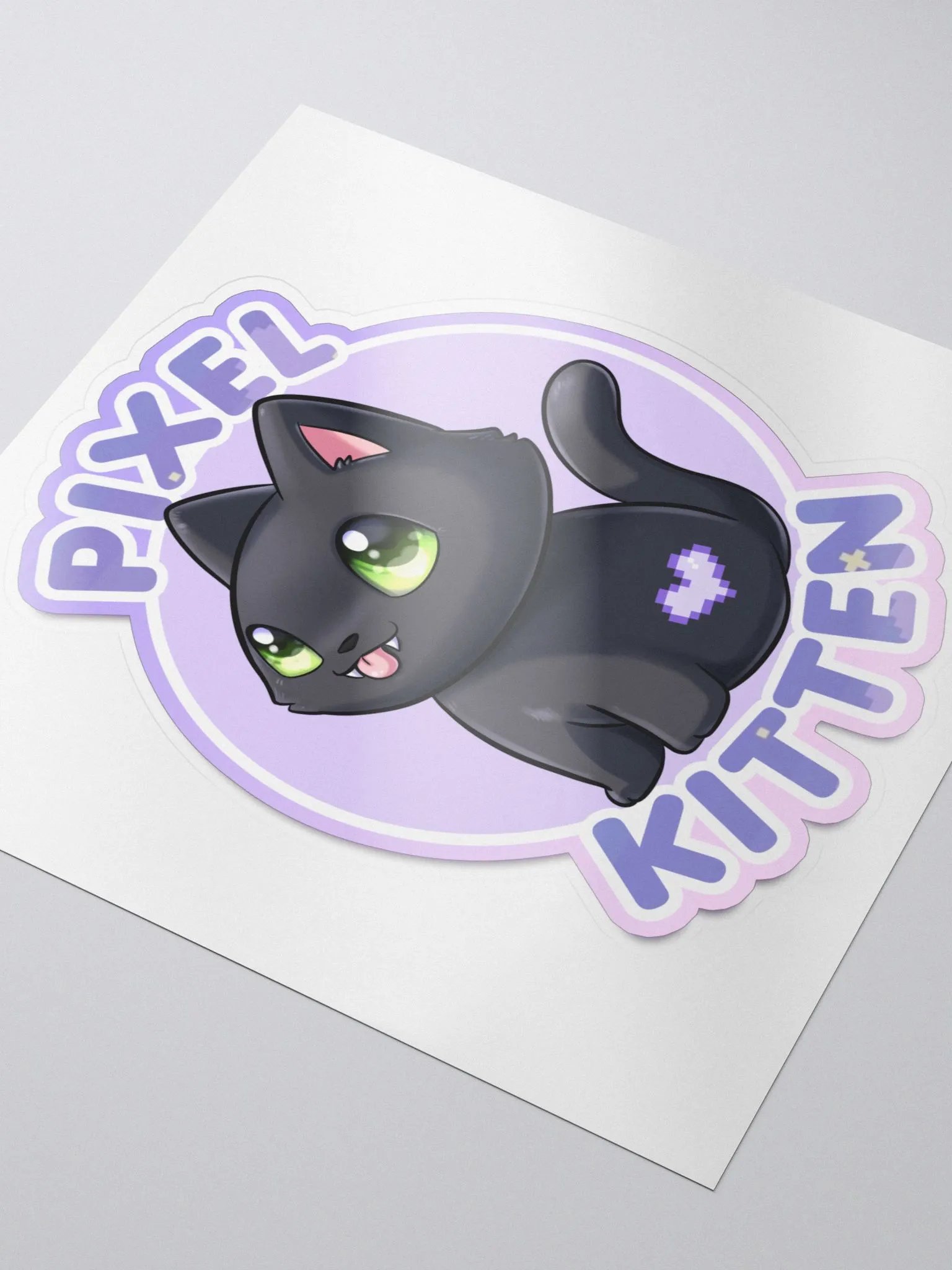 Pixel Kitten Kitty Logo Sticker product image (3)