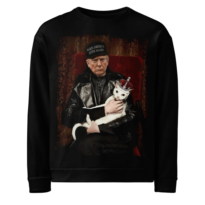 Trump Goth Sweatshirt - 'Make America Goth Again' Design with White Cat Queen product image (1)