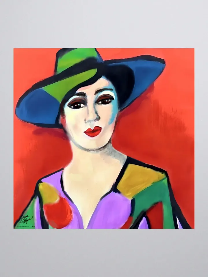 Donna with Hat Sticker product image (1)
