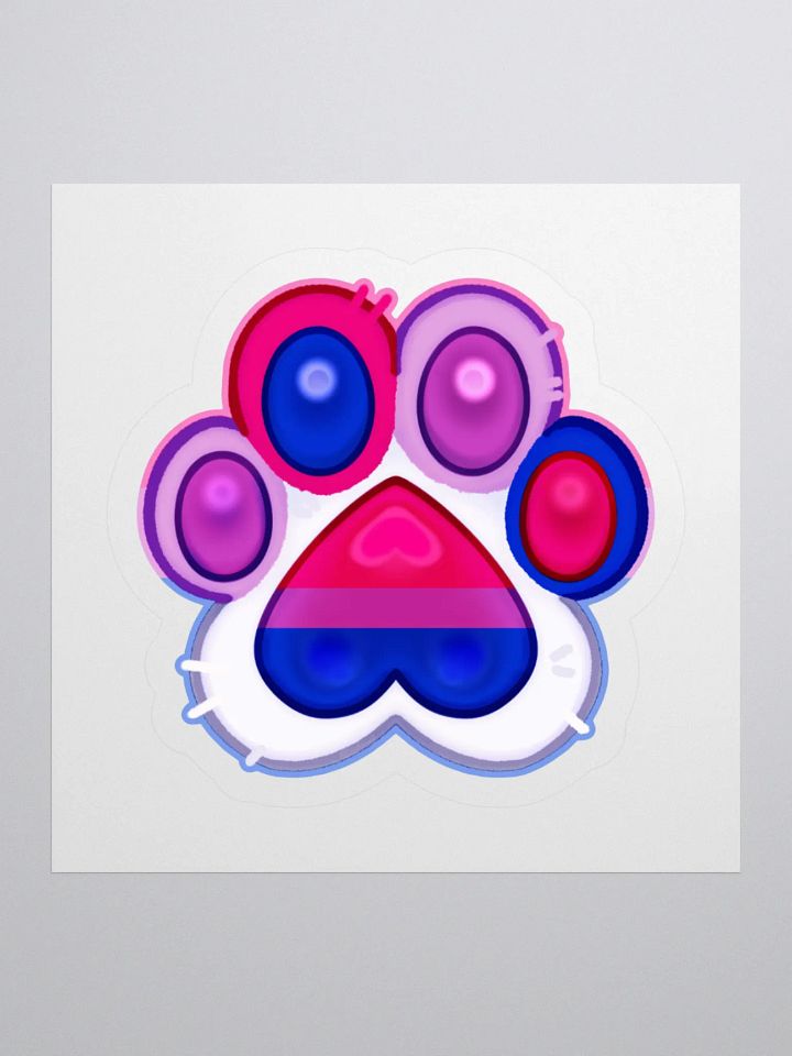 Bisexual Pride Paw Print Kiss Cut Stickers product image (1)