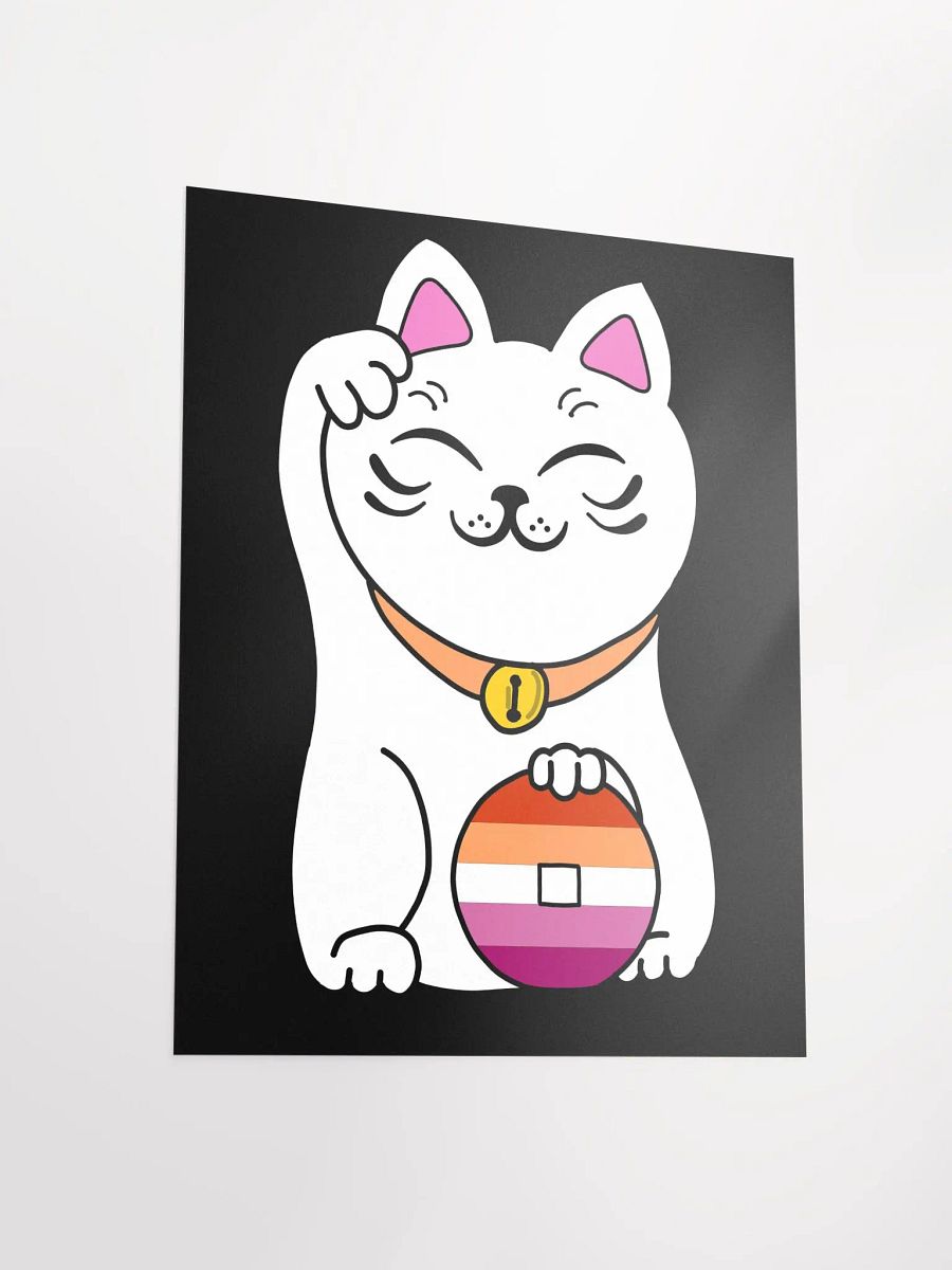 Maneki neko lesbian pride poster product image (3)