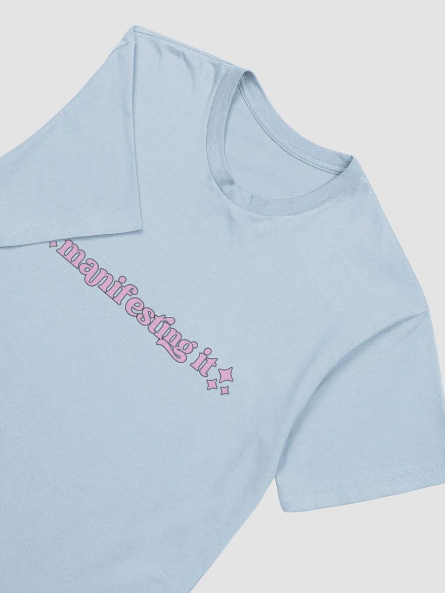 The 'Manifesting It' T-Shirt - Pink Text - Slim Fit product image (3)