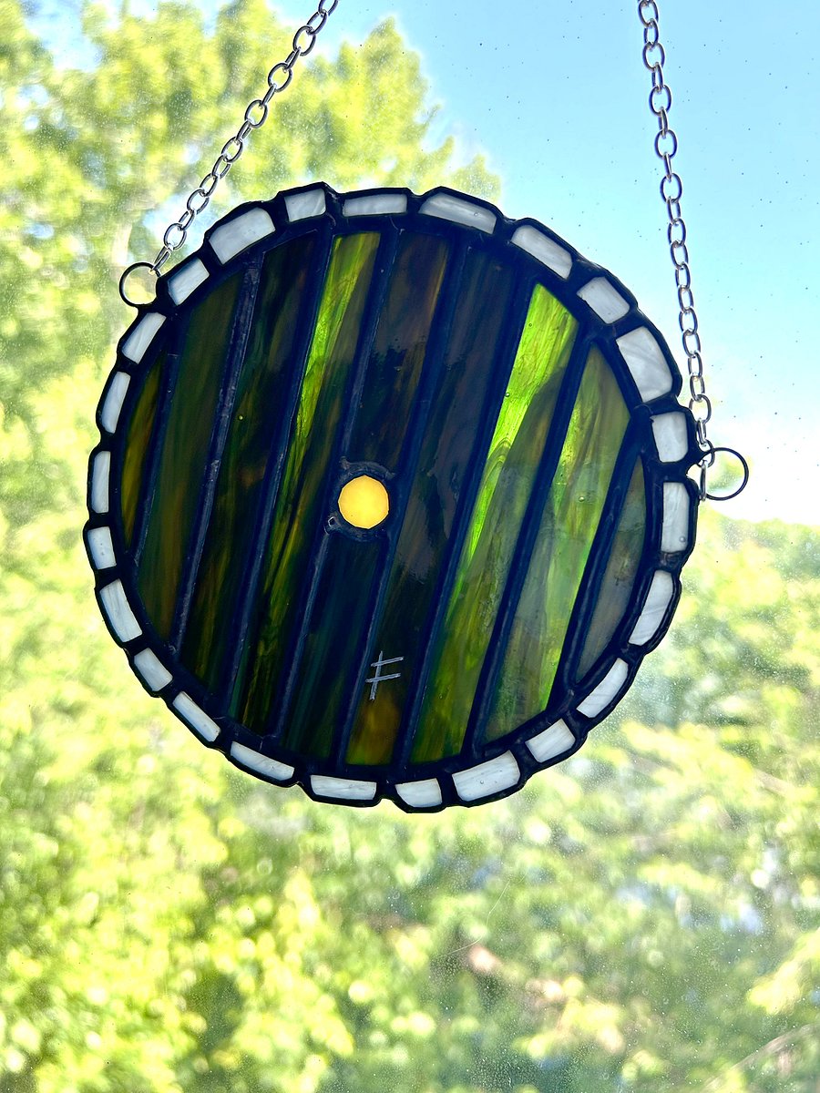 Stone Hobbit Door Stained Glass Suncatcher product image (4)