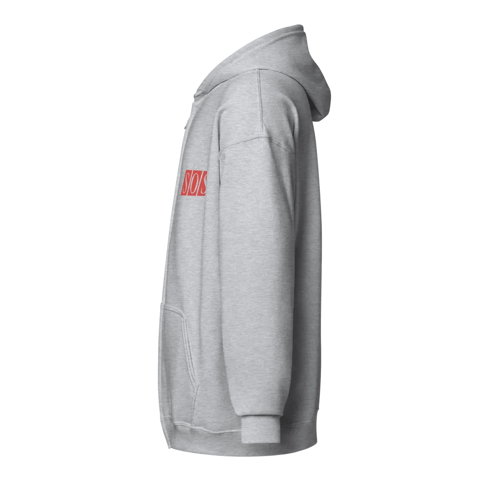 Grey Hoodie - Red SOS Logo product image (2)