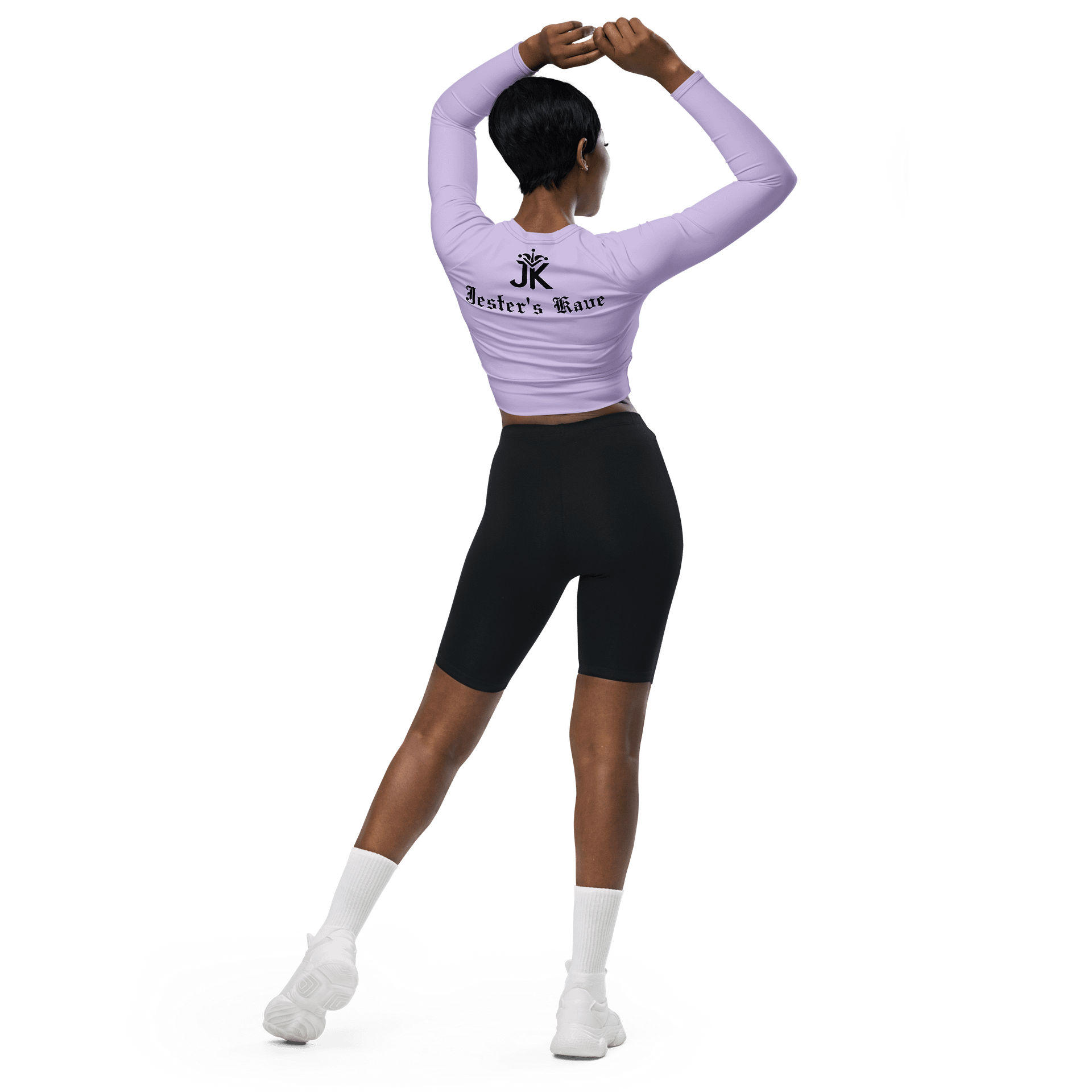 Shape Shenanigans Purple Long Sleeve Crop Top product image (6)
