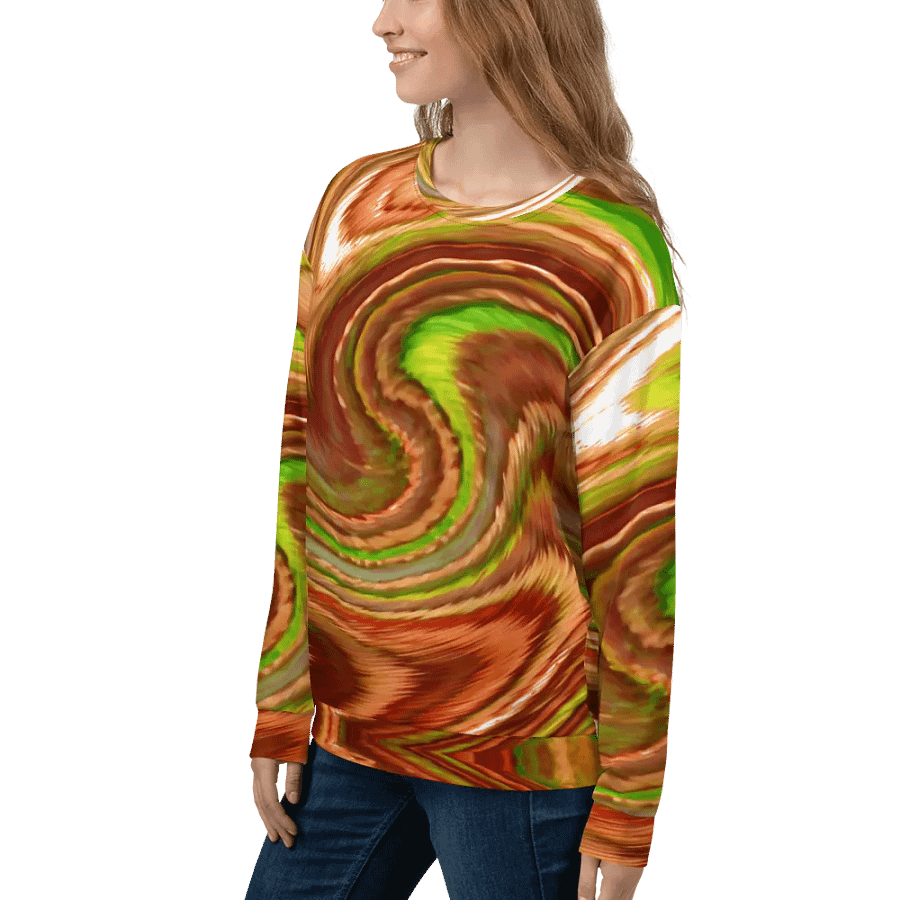 Abstract Swirling Earth Tones Lochan Water Reflections Unisex Sweatshirt product image (4)