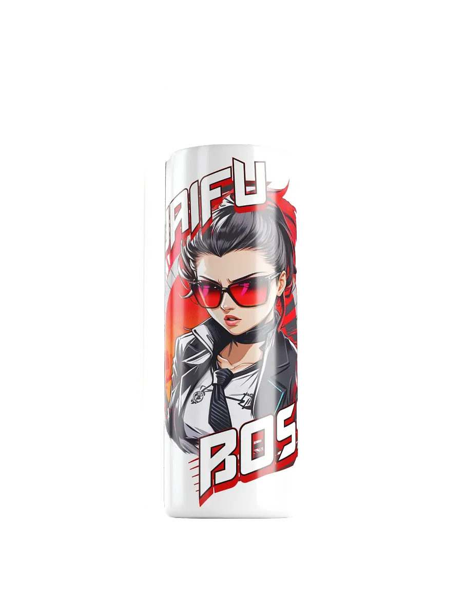 Waifu Boss 20 oz Skinny Stainless Steel Tumbler - White - v1 product image (1)