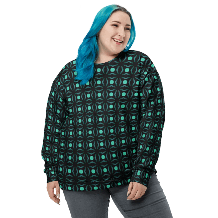Abstract Repeating Values Unisex All Over Print Sweatshirt product image (1)