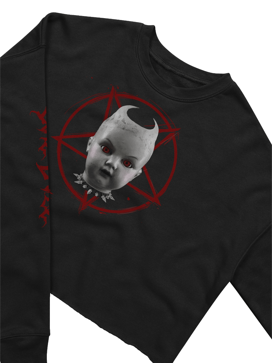 EVIL DOLL CROP SWEATSHIRT product image (3)