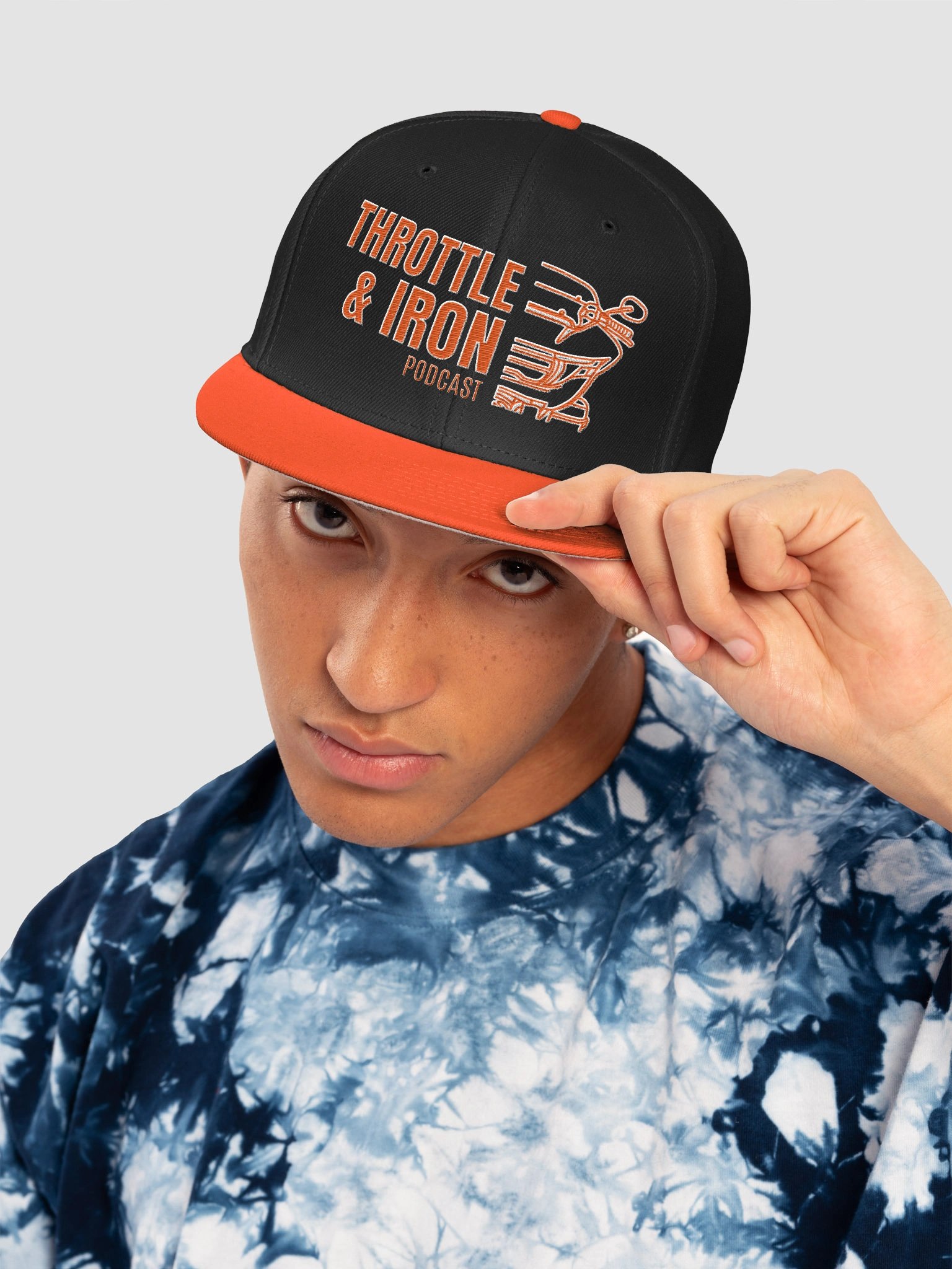 Throttle & Iron Podcast (HDMC) Embroidered Snapback Hat product image (21)