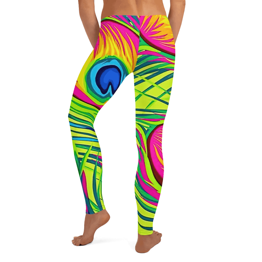 Peacock Feathers Fantasy Leggings product image (8)