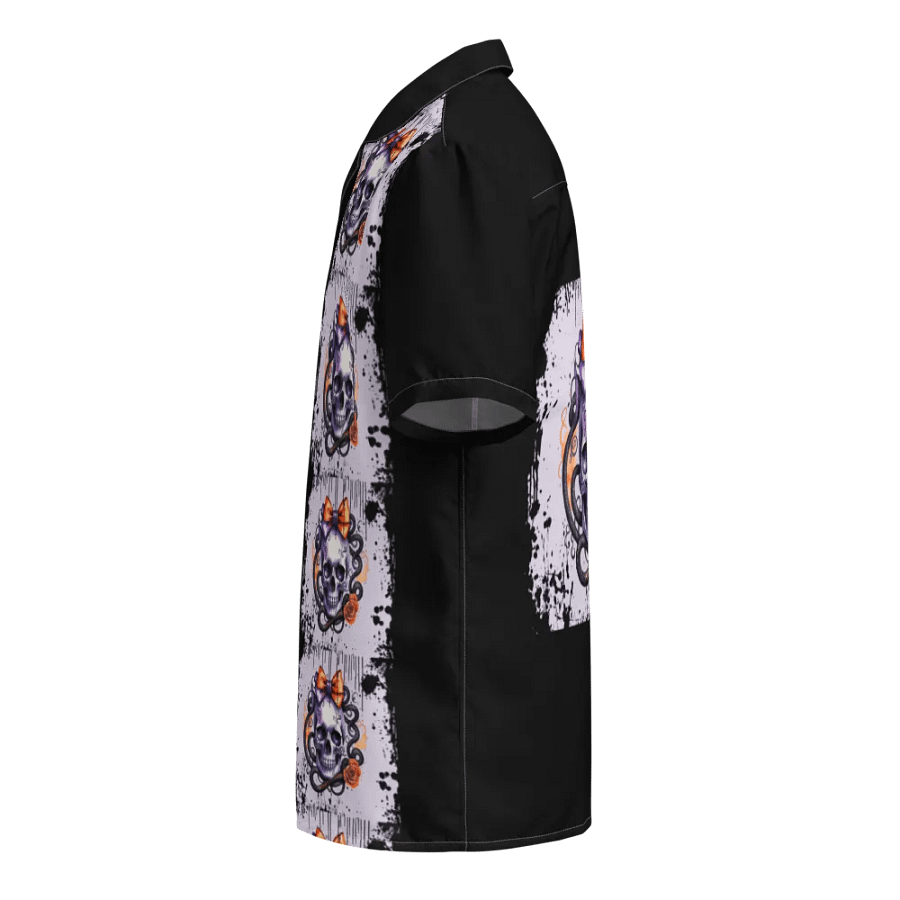 Unisex Skull and Snake Design Coquette Style Button Down Shirt product image (9)
