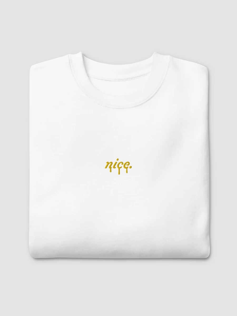 Premium 'Nice.' Drip Sweatshirt (White) product image (8)