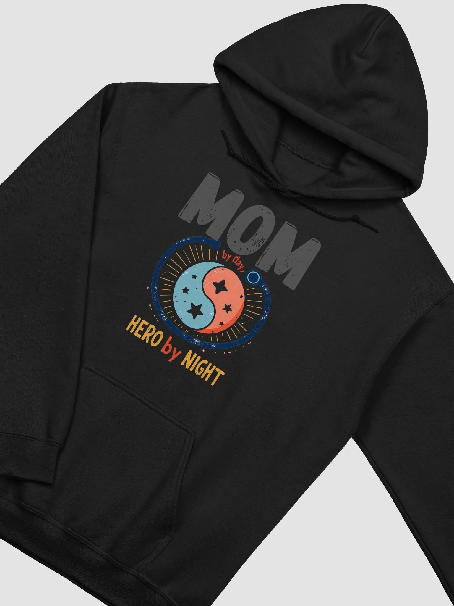 MOM by Day, HERO by NIGHT Yin-Yang Hoodie product image (13)