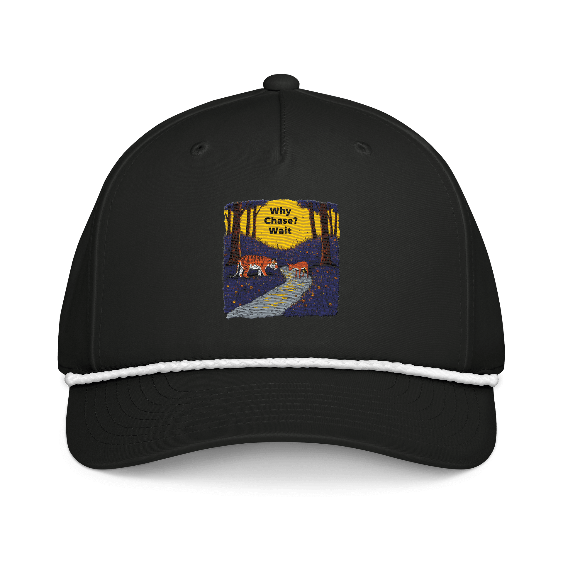 Why Chase? Wait - Tiger and Deer Forest Scene Design Cap product image (1)