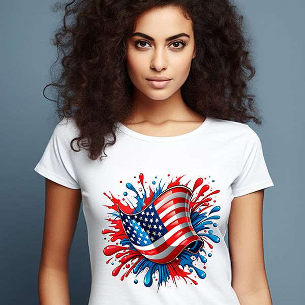 Patriotic American Splash Unisex T-Shirt product image (1)