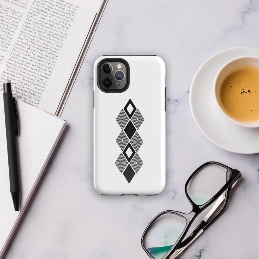 Black and white triangle design Tough Case for iPhone® product image (31)