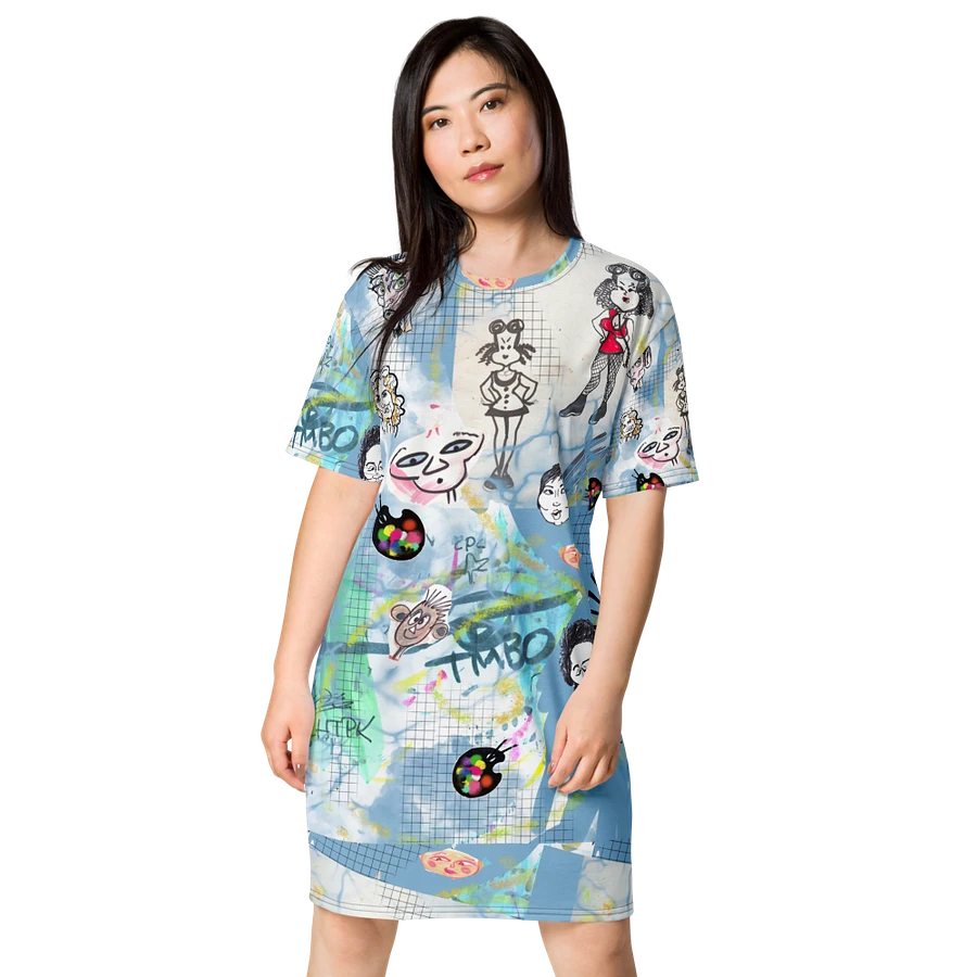 Scribble-Wear #2 T-Shirt Dress/Blue Toons product image (3)