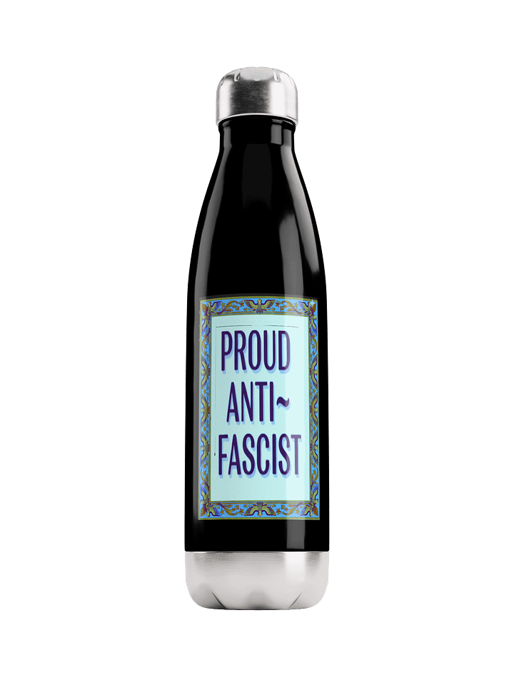“Topple the Tyrant” Stainless Steel Water Bottle – Antifascist, Humorous, Collectible product image (2)