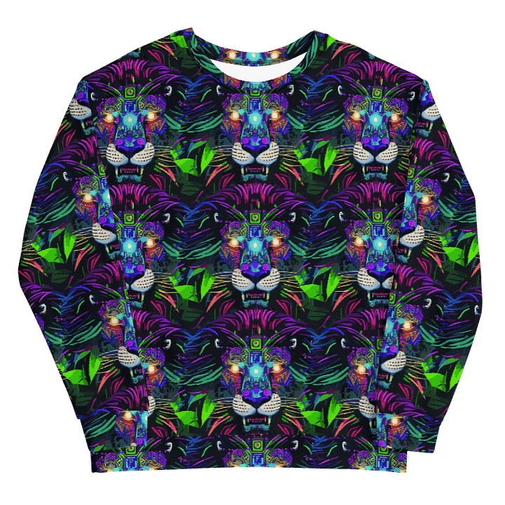Jungle Rave Lion All-Over Crewneck Sweatshirt product image (1)