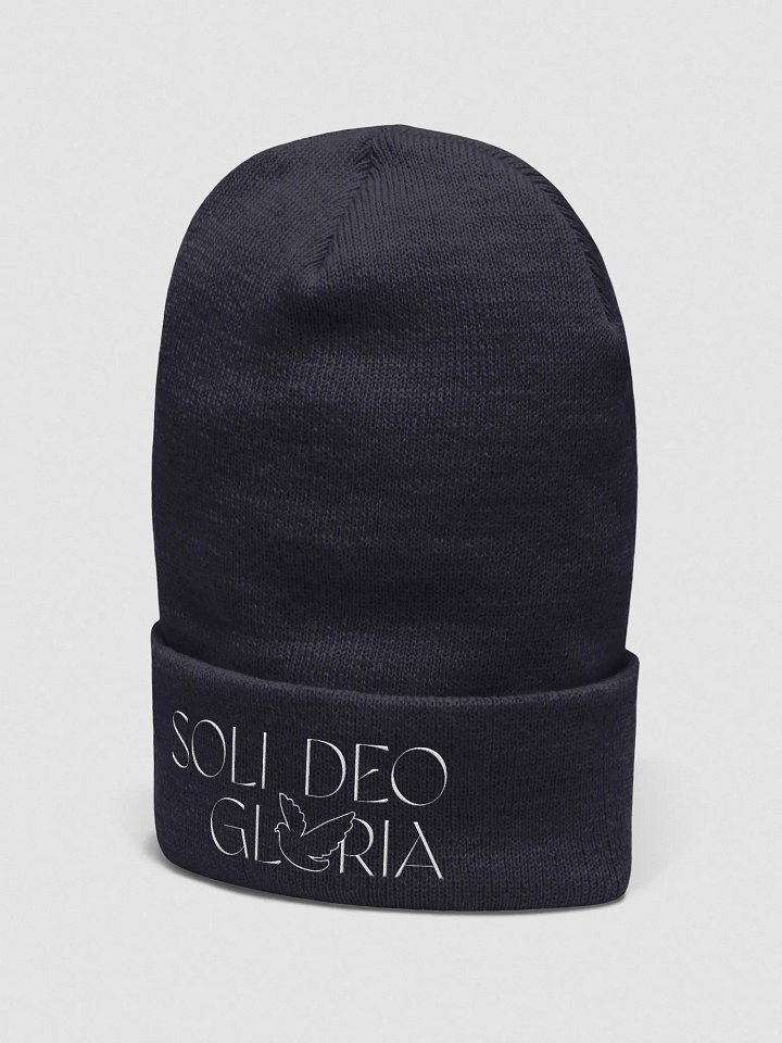 Soli Deo Gloria [Ivory] (Yupoong Cuffed Beanie) product image (2)
