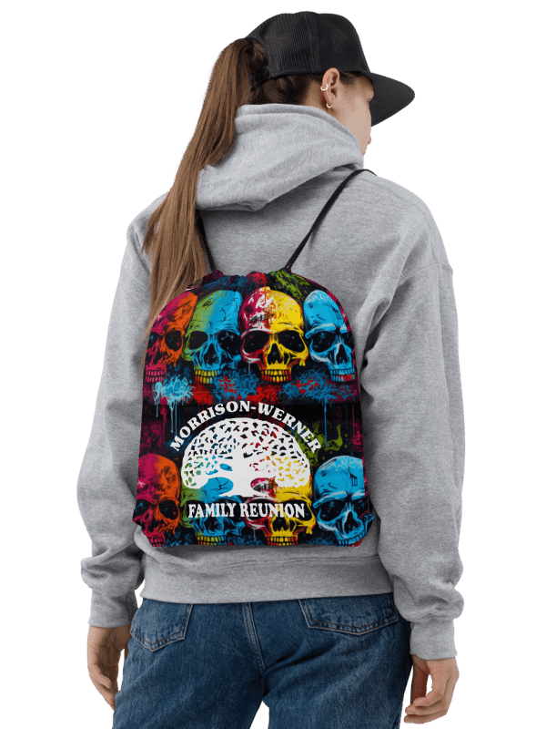 "Graffiti Skulls" Drawstring Bag product image (2)