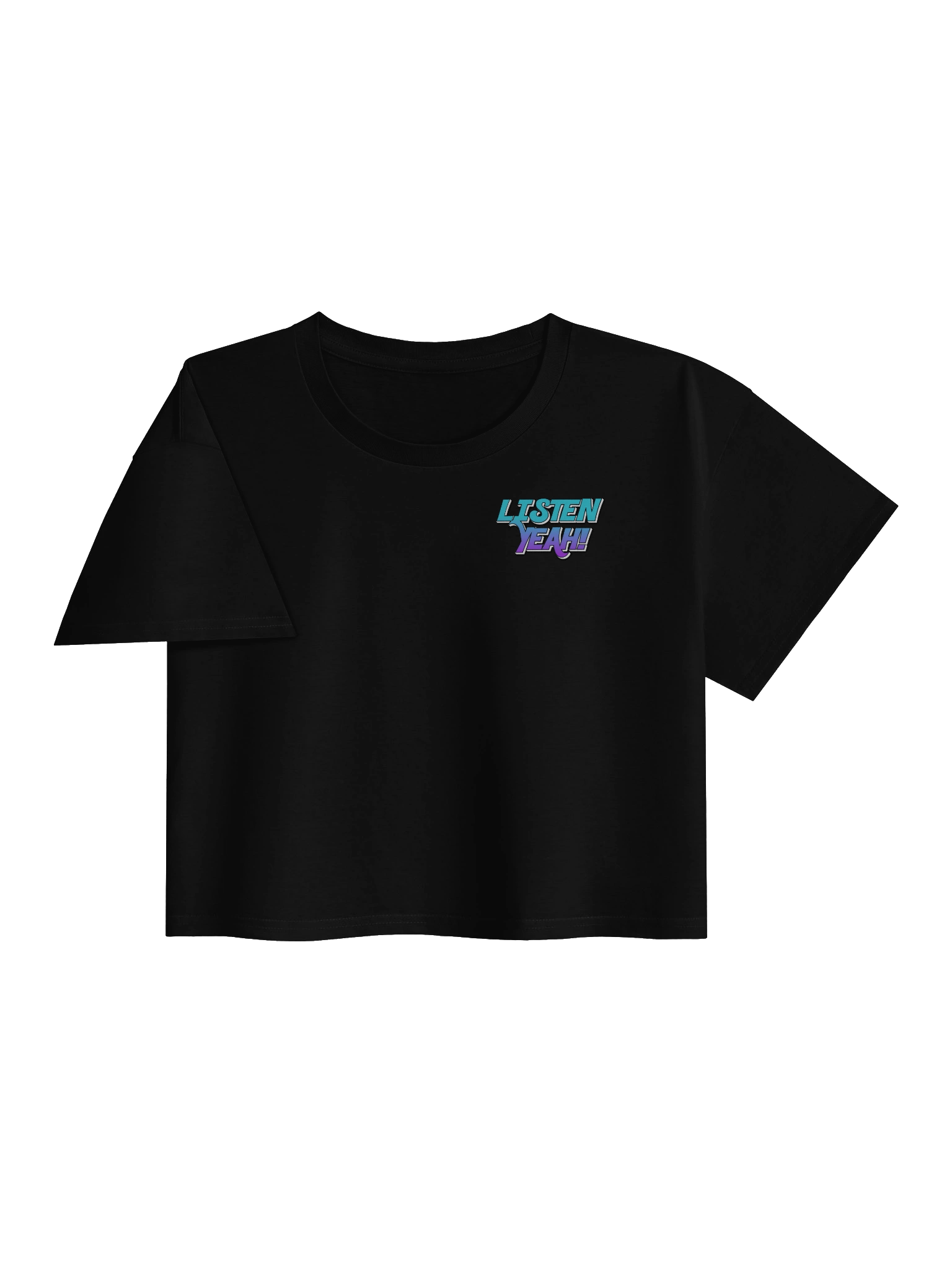“Listen Yeah” Retro Crop Tee product image (3)