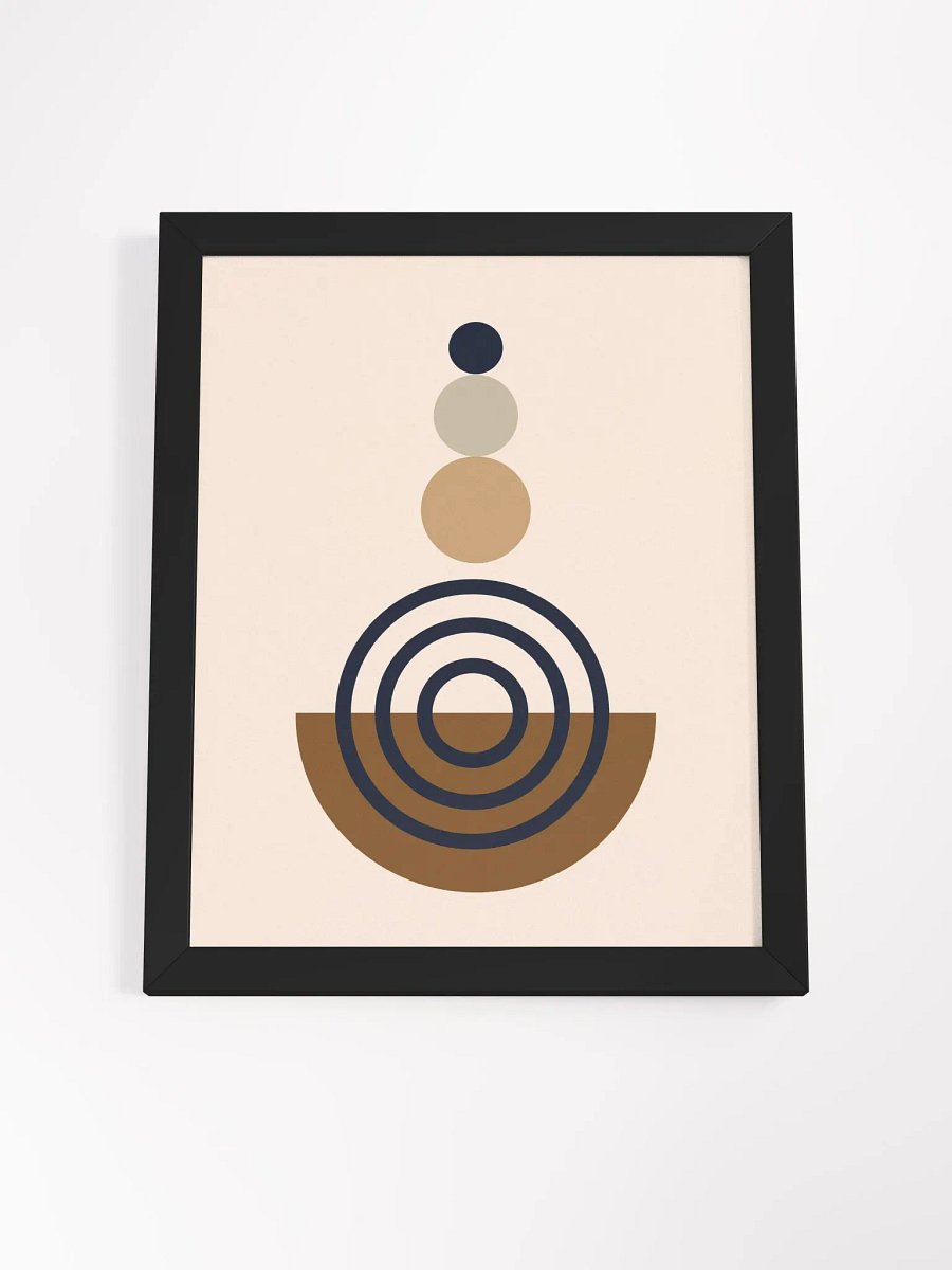 Earthy Circles Framed Art Print product image (55)