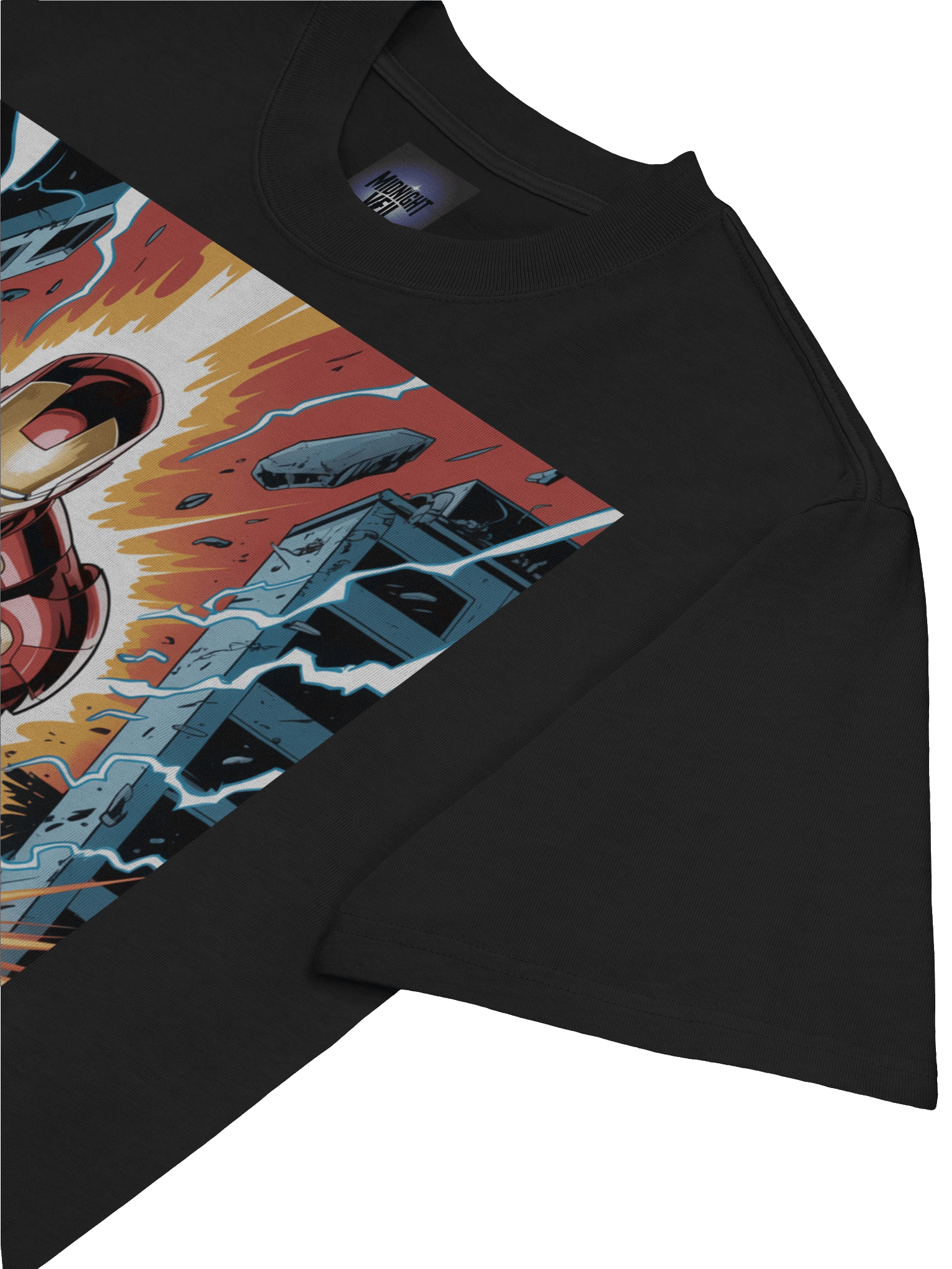 Iron Man Repulsor Eclipse Oversized Faded T-Shirt product image (7)
