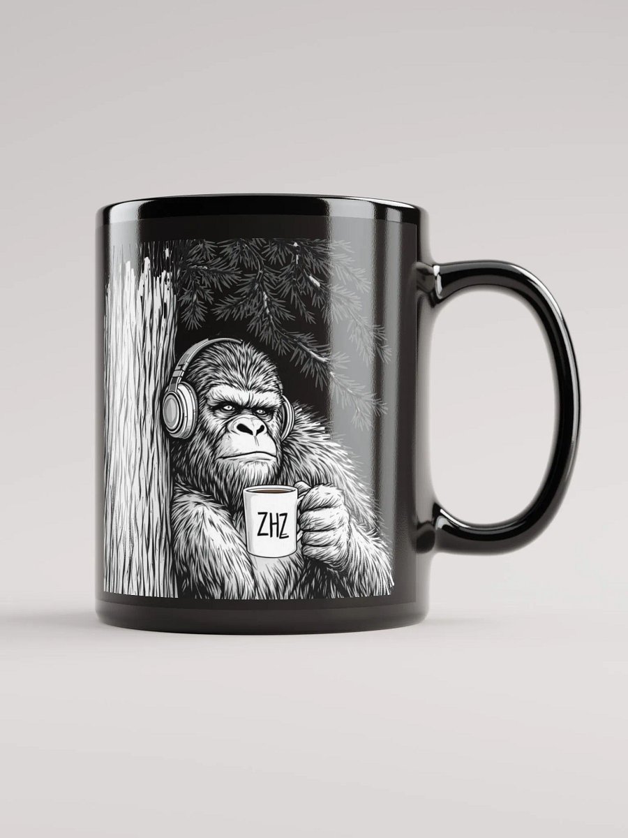 ZHZ Bigfoot Morning Groove Black Mug product image (1)