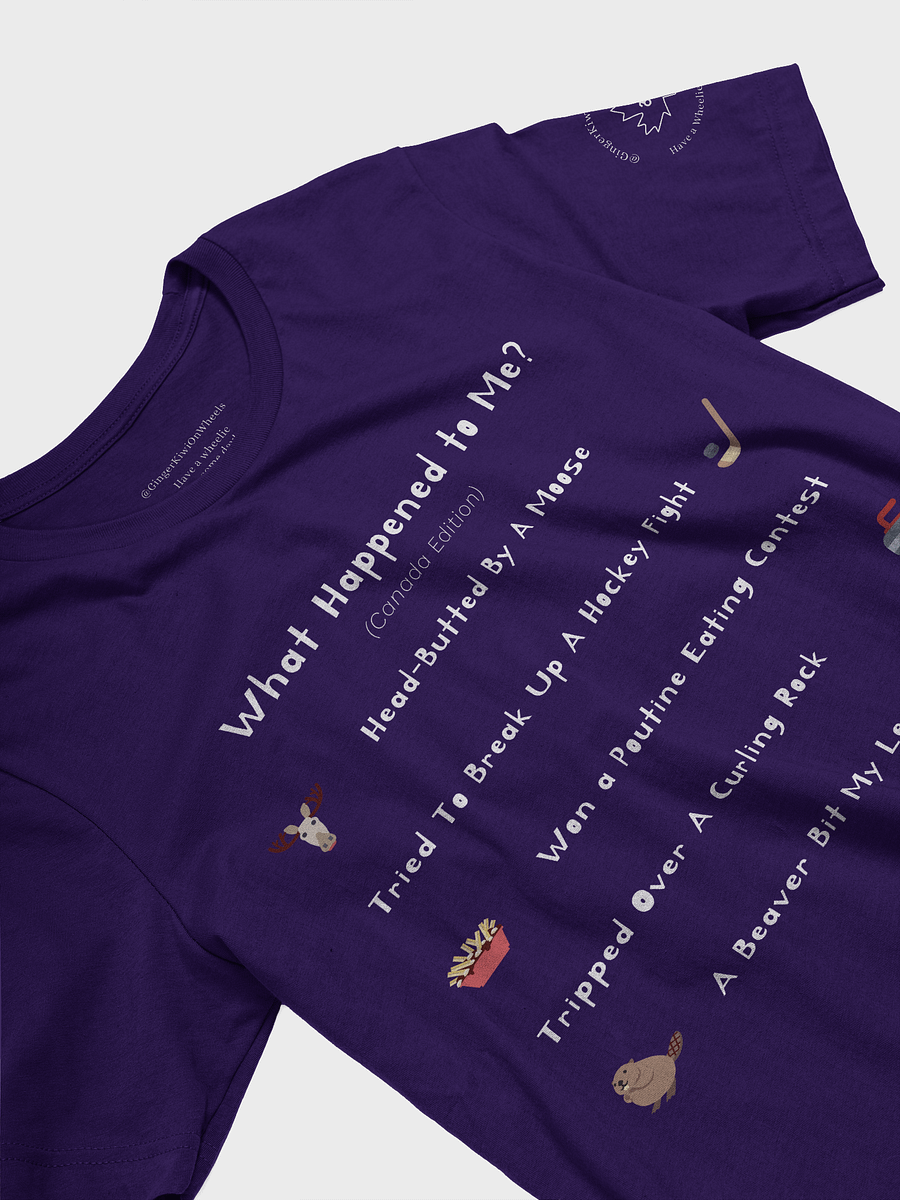 WHAT HAPPENED TO ME ? (Canadian Edition): Super Soft T-shirt, Purple product image (3)
