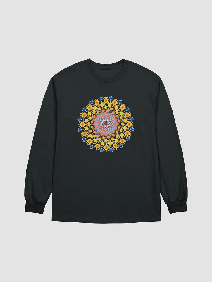 Orange Sunflower Mandala Long Sleeve T-Shirt product image (1)