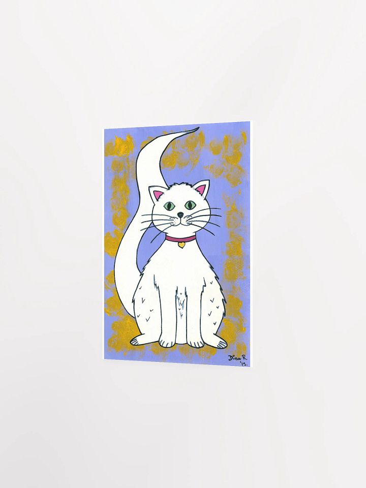 Cat (art by Dina R.) acrylic painting picture - Enhanced Matte Paper Poster (in) product image (6)