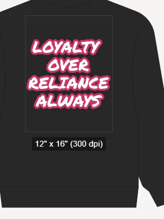 LOYALTY OVER RELIANCE ALWAYS SWEATER product image (2)