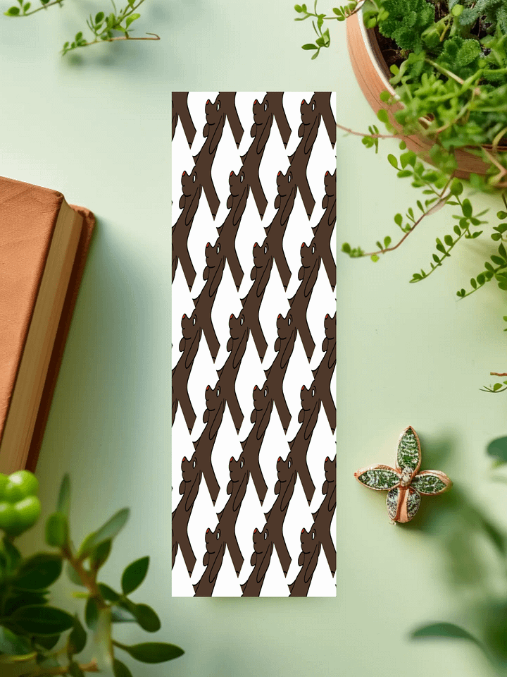 Cute Cartoon Brown Retriever Pattern Laminated Bookmark with Tassel for the Dog Loving Book Reader in Your Life product image (1)