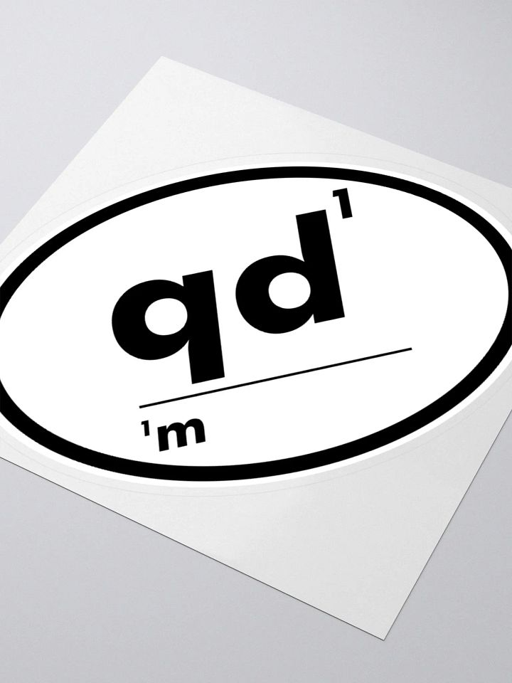Omnibio Lab Qualitative Data Matters QD1/1M Simple Oval Kiss Cut Stickers product image (1)