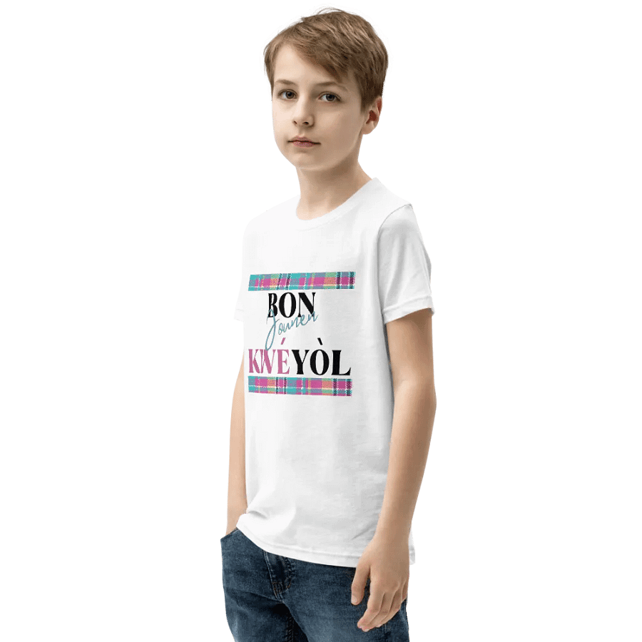 Kwéyòl Madras Youth T-Shirt product image (56)