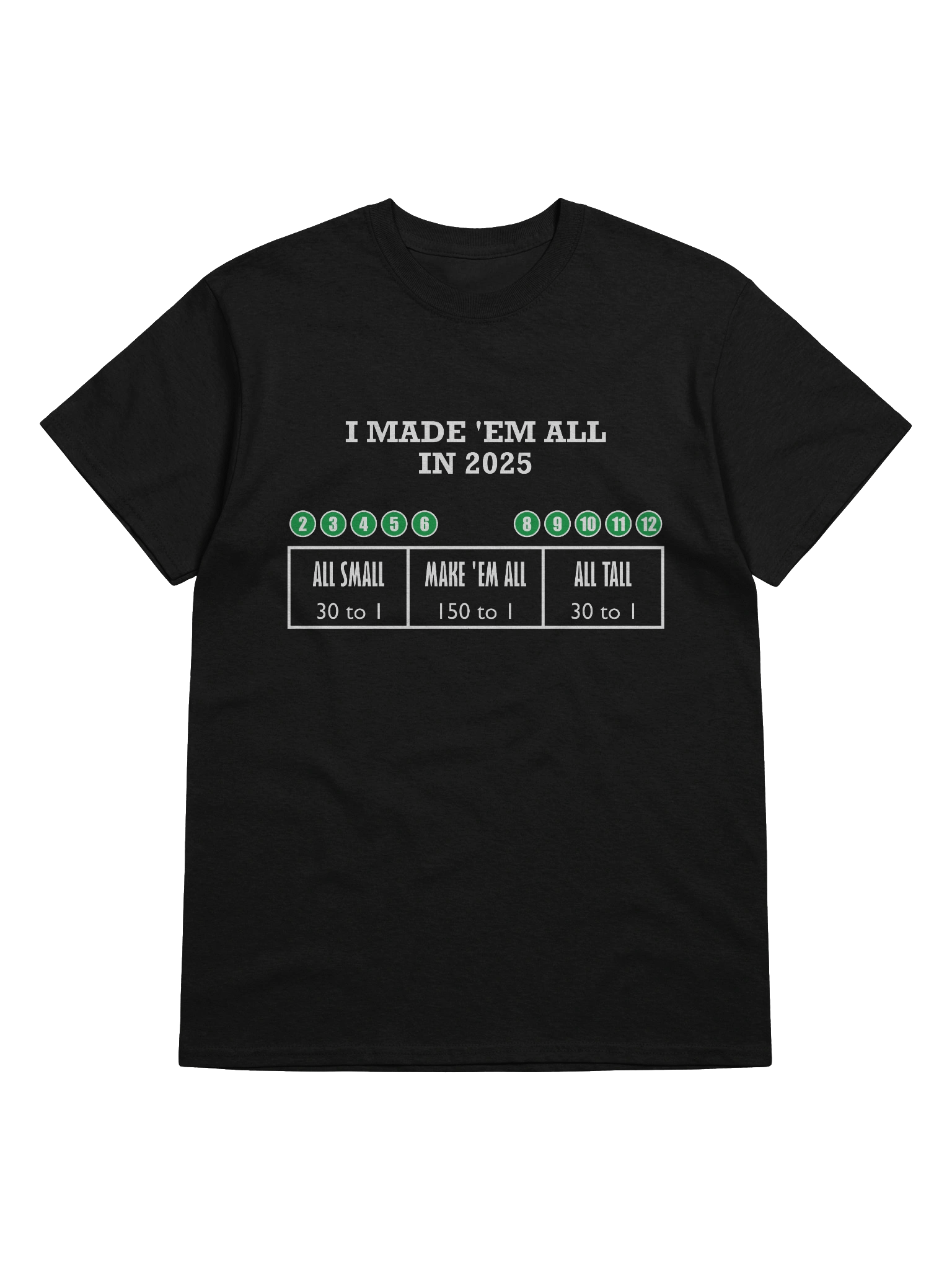 Made 'Em All 150 to 1 (T-Shirt) product image (35)