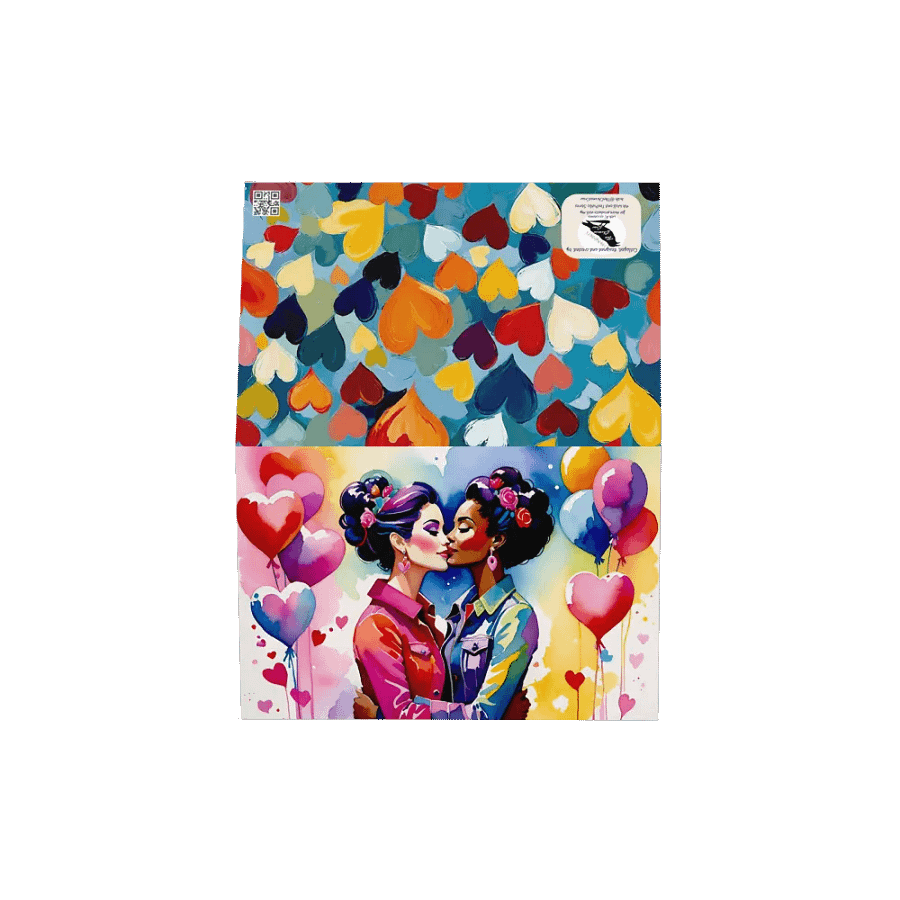 Lesbe Valentines, Love in Watercolor Card product image (19)
