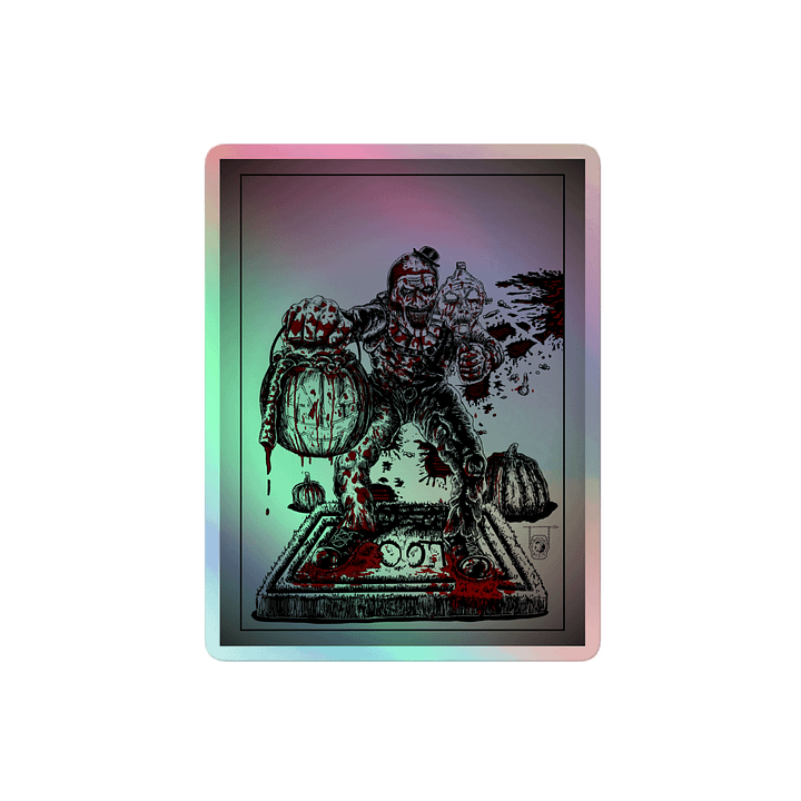 Trick or Treat with Art the Clown- Hologram Sticker (Bloody Version) product image (2)