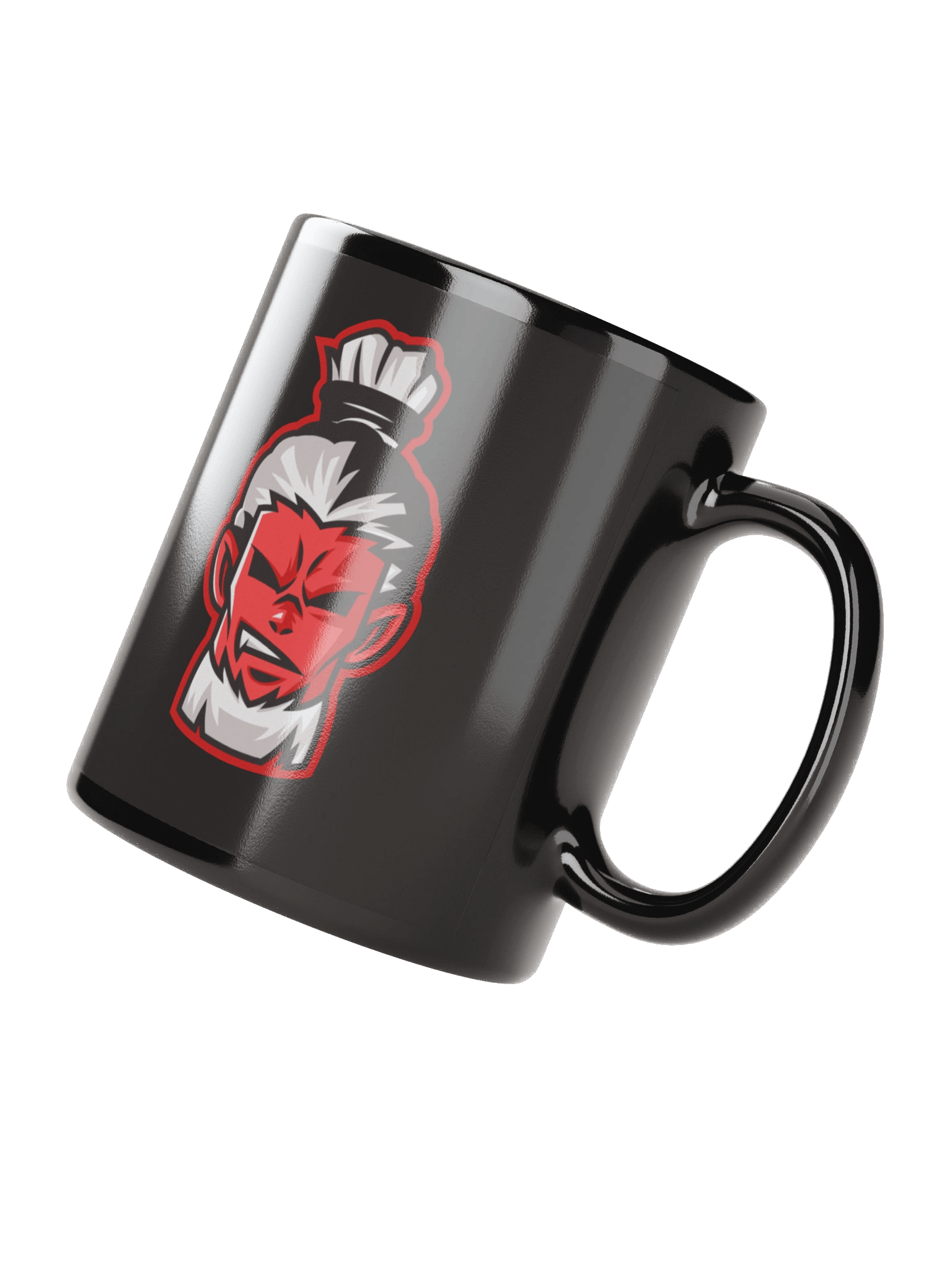 Red Masked Warrior Character Black Coffee Mug product image (3)