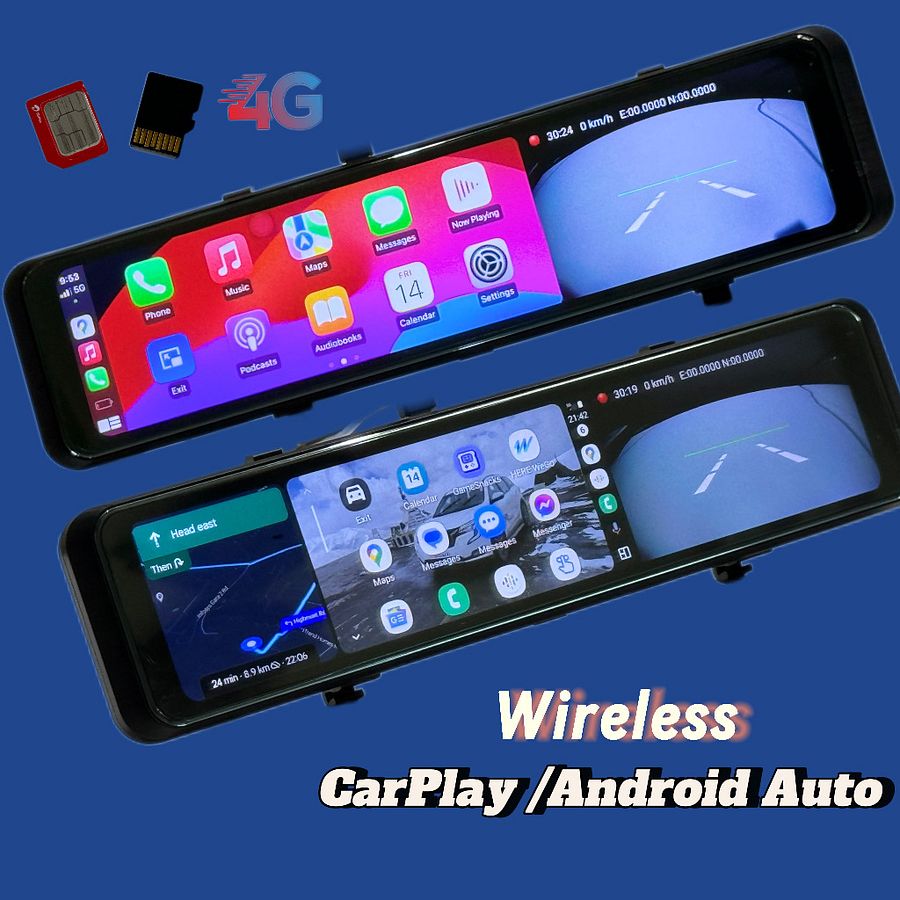 SRS ABSOLUTE 2K 4G Smart DashCam |Android| ADAS | Wireless CarPlay | 24x7 Remote Audio-Video Monitor | GPS Track |Multi-Task | 1TB MicroSD Support | Maps-Apps Support | Steering Control |Split Screen product image (4)