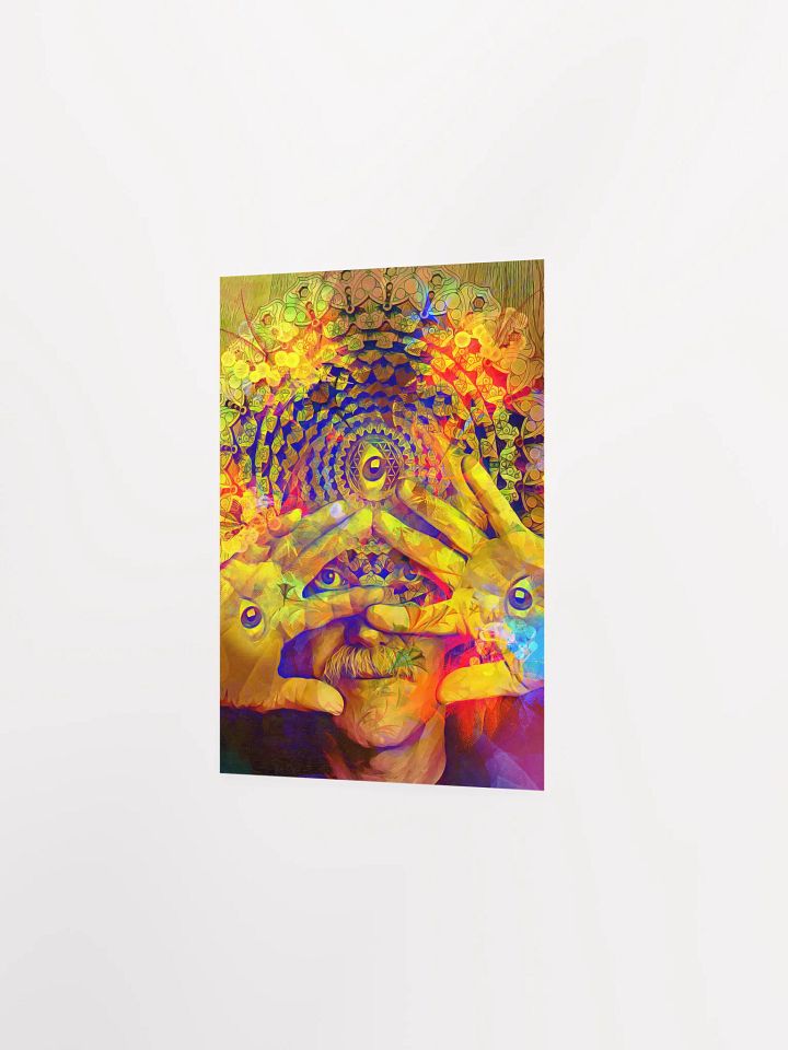 Psychedelic Visionary Portrait: Ram Dass and the Infinite Third Eye Mandala product image (5)